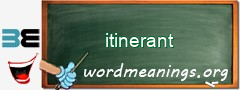 WordMeaning blackboard for itinerant